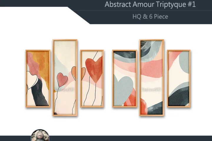 HQ Abstract Amour Triptych #1 Sellable Extra B Samtuse963