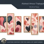 HQ Abstract Amour Triptych #2 Sellable Extra B Samtuse963
