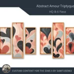 HQ Abstract Amour Triptych #2 Sellable Extra B Samtuse963