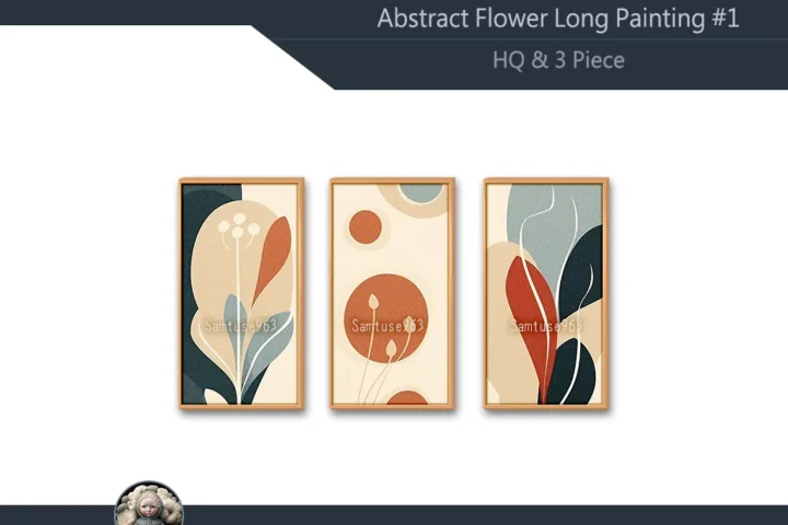 HQ Abstract Flower Long Painting #1 Sellable Extra D Samtuse963