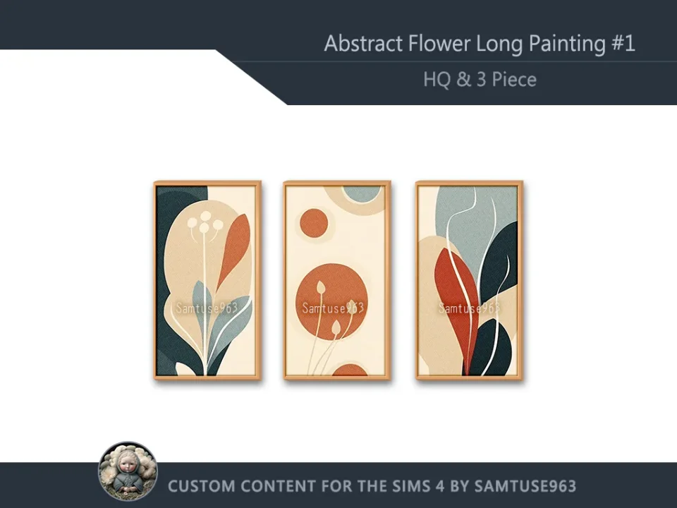 HQ Abstract Flower Long Painting #1 Sellable Extra D Samtuse963