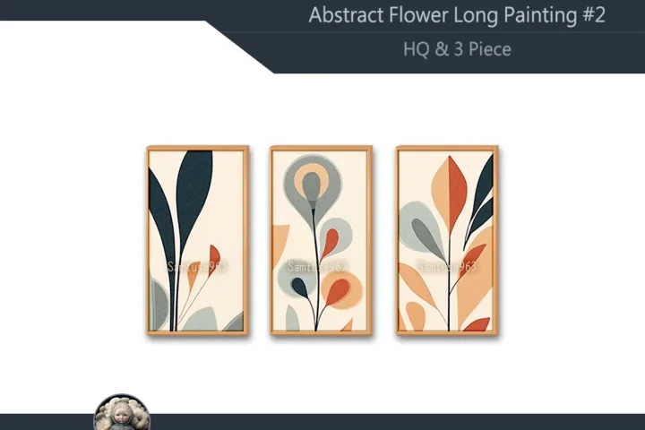 HQ Abstract Flower Long Painting #2 Sellable Extra D Samtuse963