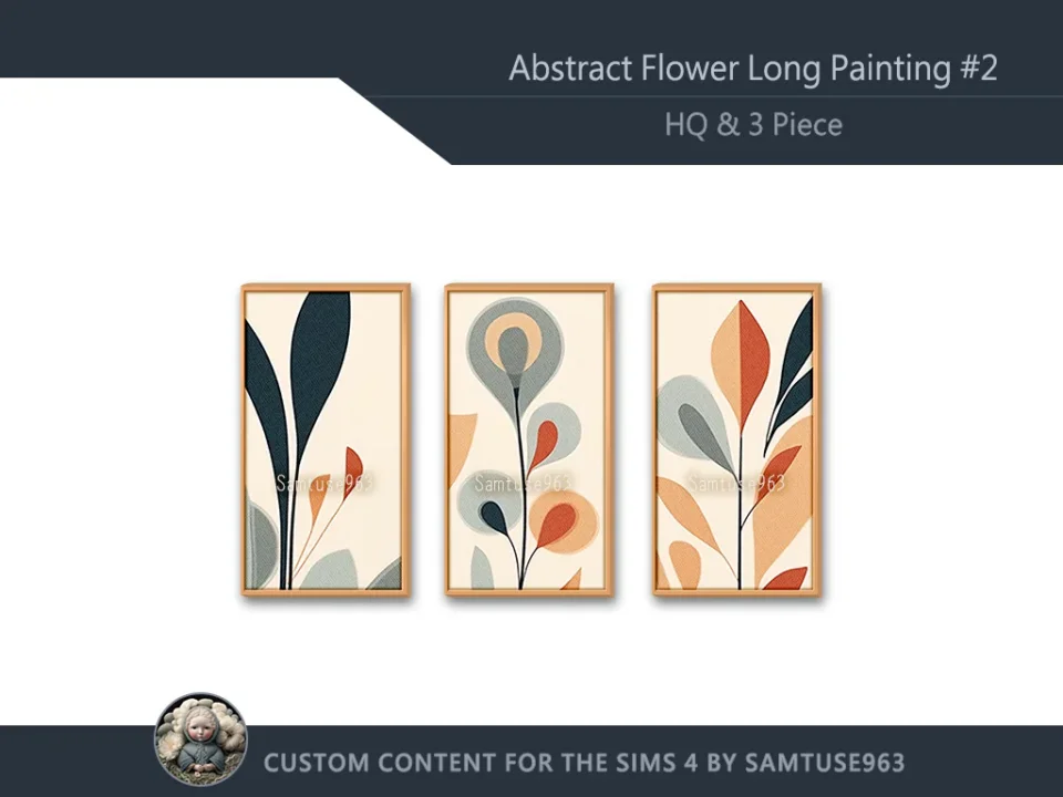 HQ Abstract Flower Long Painting #2 Sellable Extra D Samtuse963