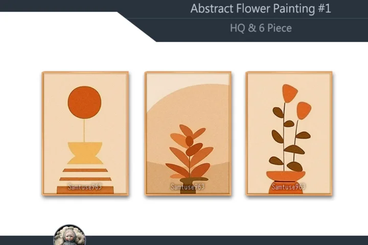 HQ Abstract Flower Painting #1 Sellable Extra A Samtuse963