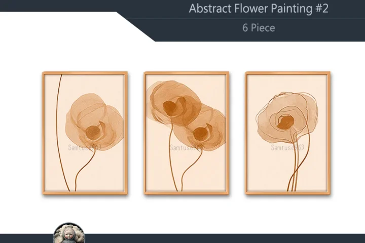 Abstract Flower Painting #2 Sellable Extra A Samtuse963