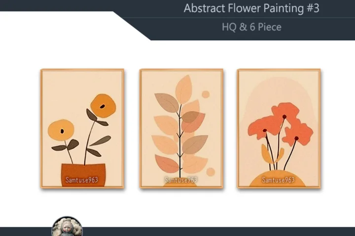 HQ Abstract Flower Painting #3 Sellable Extra A Samtuse963