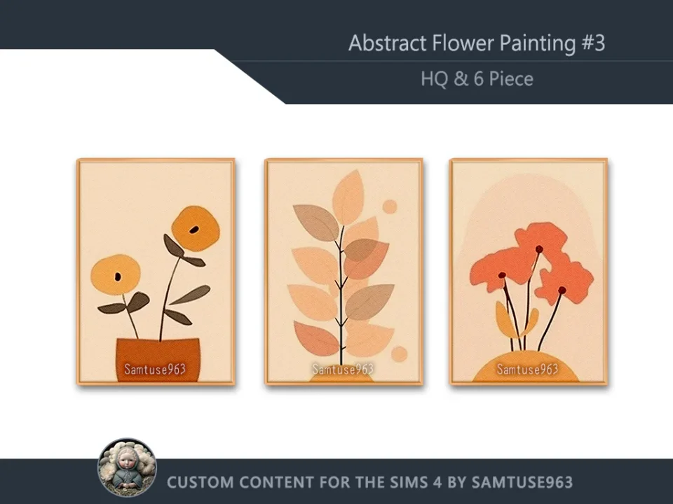 HQ Abstract Flower Painting #3 Sellable Extra A Samtuse963