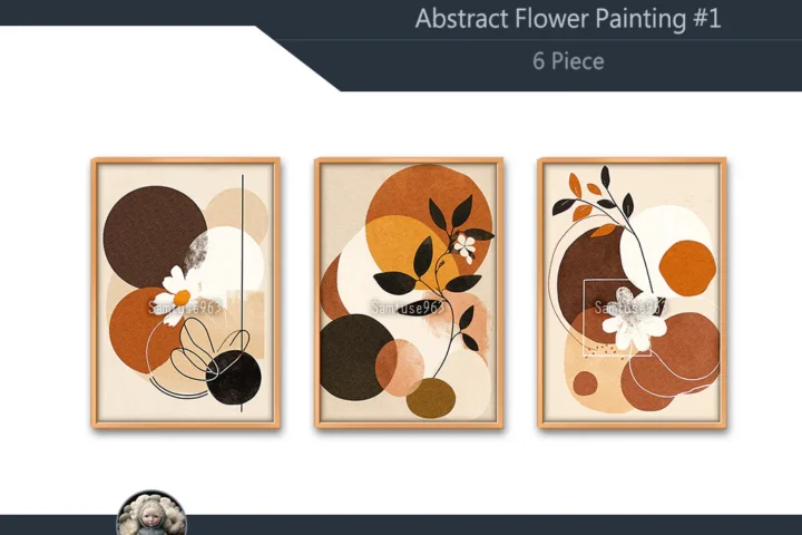Abstract Flower Painting #4 Sellable Extra A Samtuse963