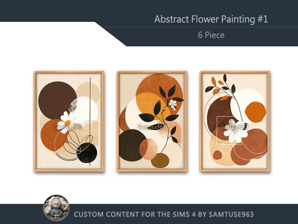 Abstract Flower Painting #4 Sellable Extra A Samtuse963