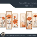 HQ Abstract Flower Triptych #3 Sellable Extra B Samtuse963
