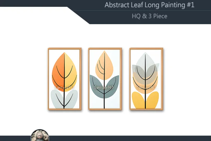 HQ Abstract Leaf Long Painting #1 Sellable Extra D Samtuse963