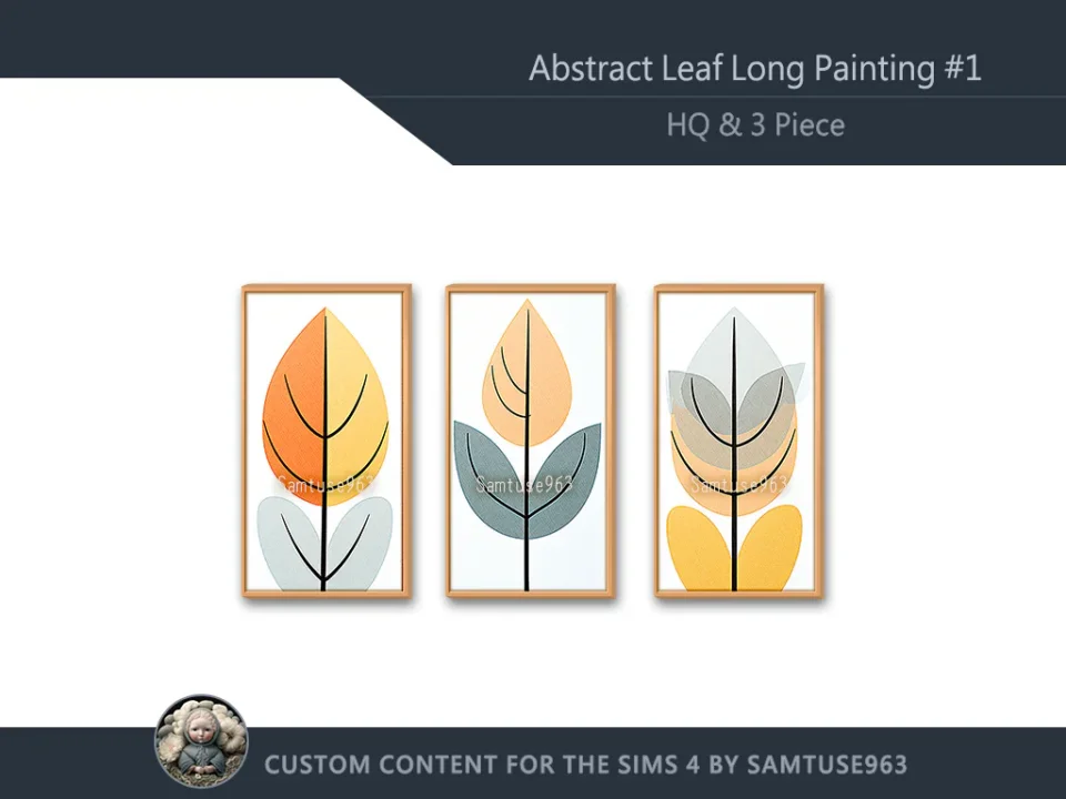 HQ Abstract Leaf Long Painting #1 Sellable Extra D Samtuse963