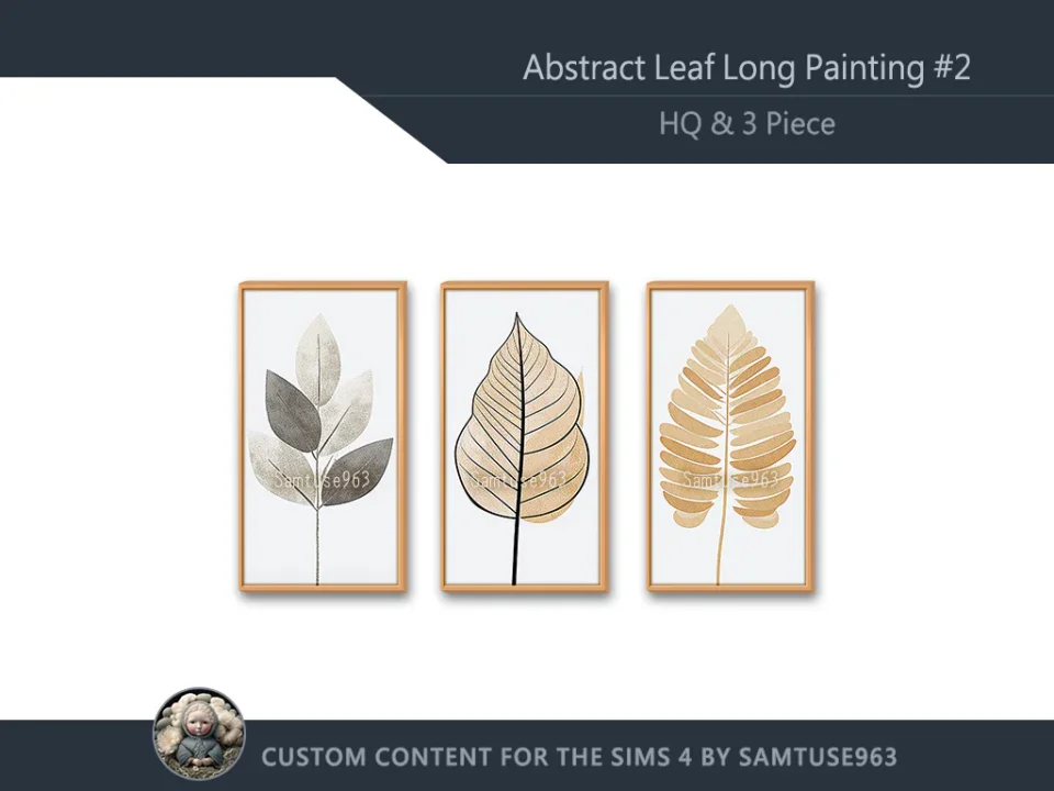 HQ Abstract Leaf Long Painting #2 Sellable Extra D Samtuse963