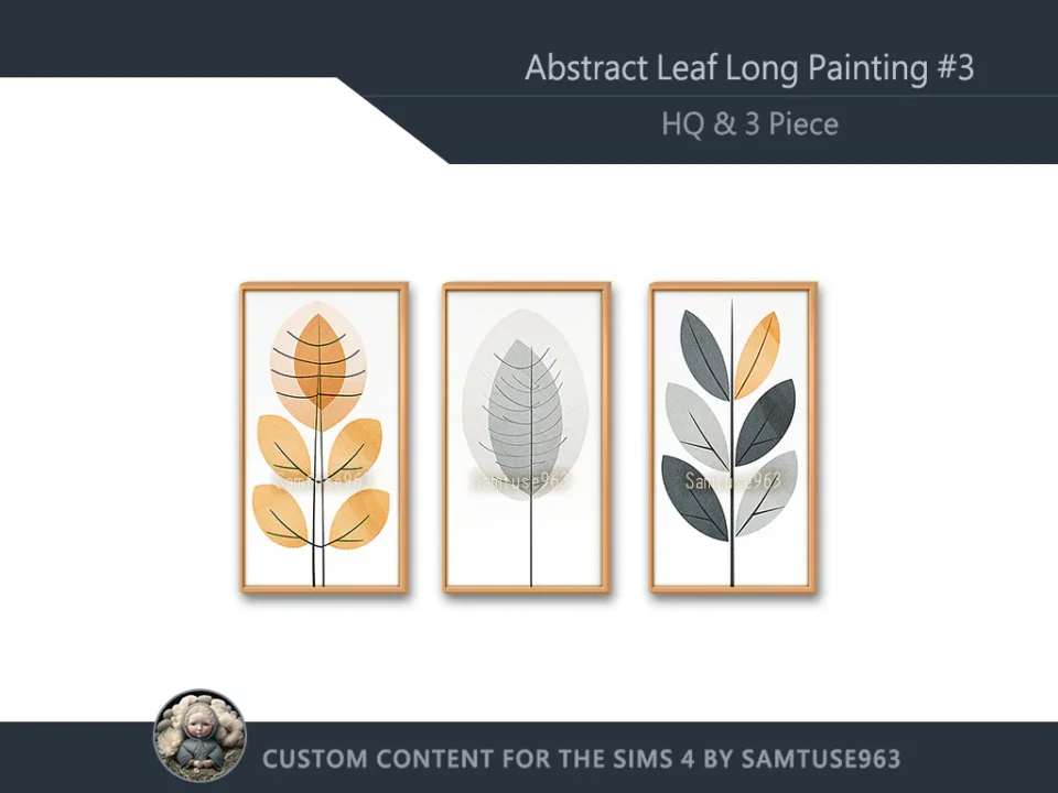 HQ Abstract Leaf Long Painting #3 Sellable Extra D Samtuse963