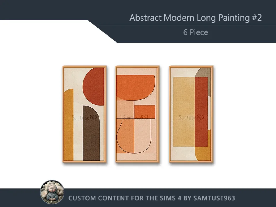 Abstract Modern Long Painting #2 Sellable Samtuse963