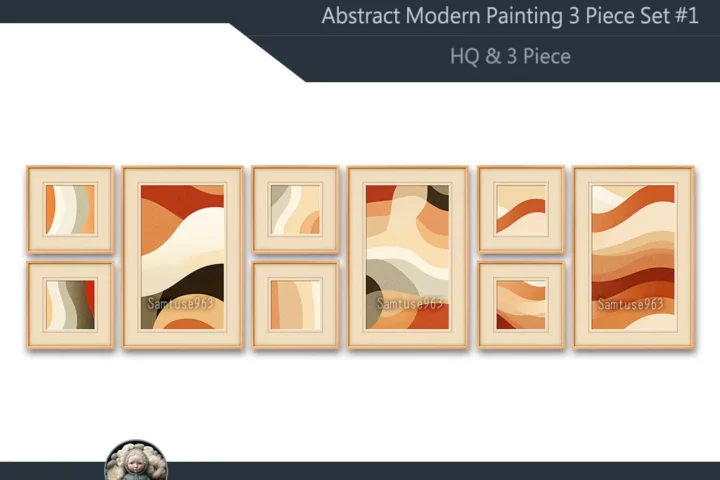 HQ Abstract Modern Painting 3 Piece Set #1 Sellable Extra F Samtuse963