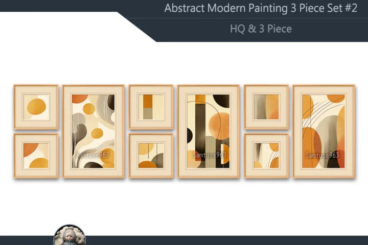 HQ Abstract Modern Painting 3 Piece Set #2 Sellable Extra F Samtuse963