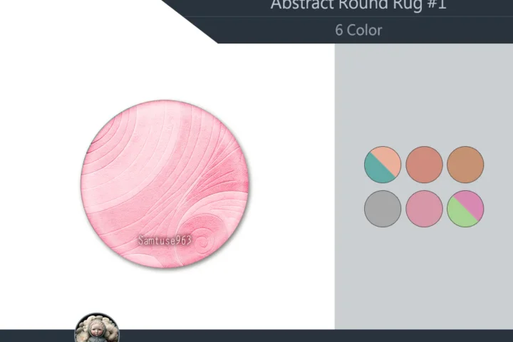 Abstract Round Dance Rug #1 Samtuse963