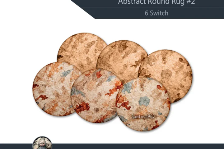 Abstract Round Dance Rug #2 Samtuse963