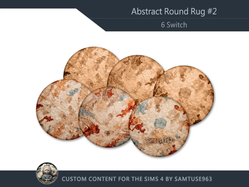 Abstract Round Dance Rug #2 Samtuse963
