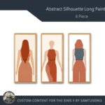 Abstract Silhouette Long Painting #1 Samtuse963