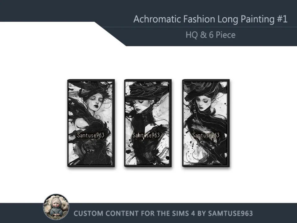 HQ Achromatic Fashion Long Painting #1 Sellable Extra D Samtuse963