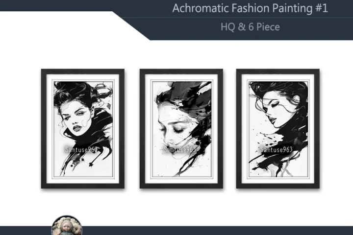 Achromatic Fashion Painting #1 Sellable Samtuse963