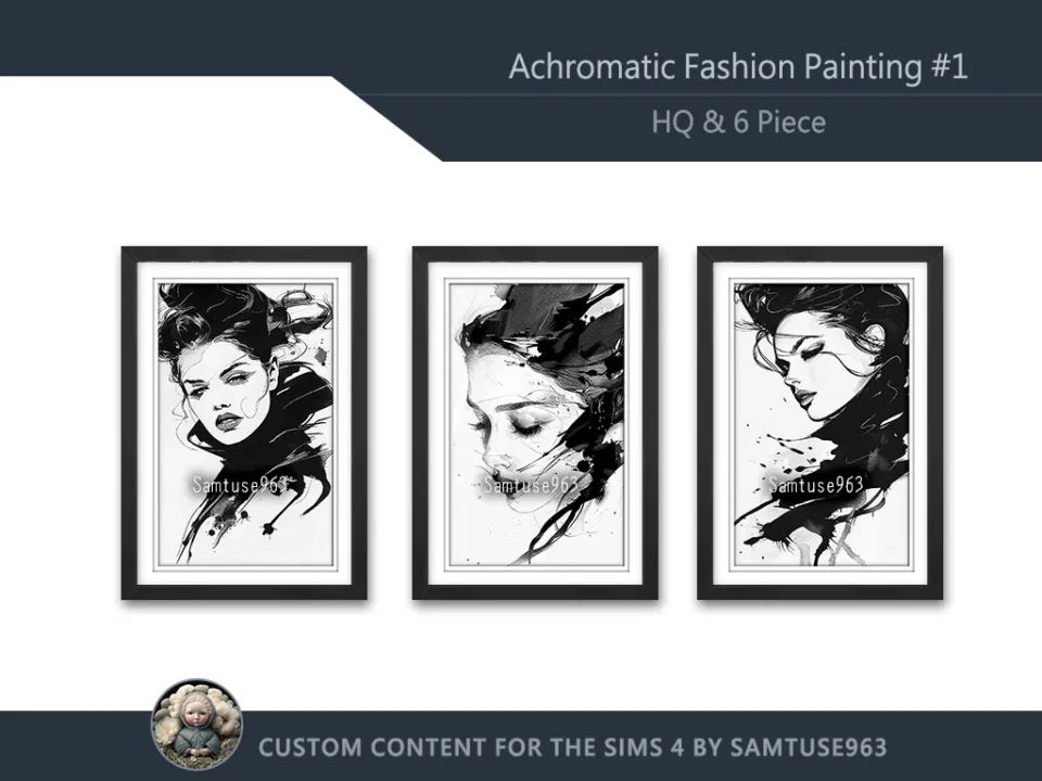 Achromatic Fashion Painting #1 Sellable Samtuse963