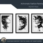 Achromatic Fashion Painting #1 Sellable Samtuse963