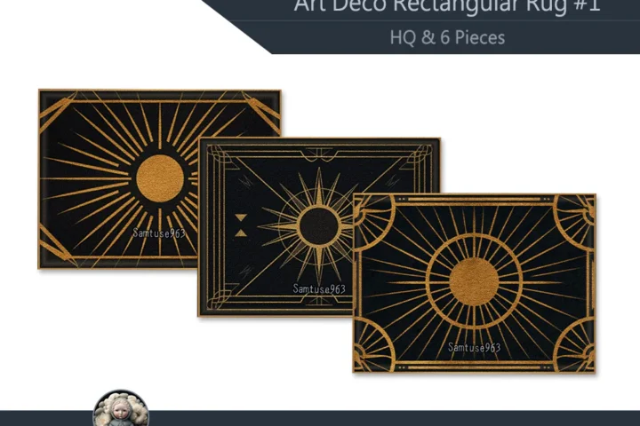 HQ Art Deco Rectangular Dance Rug #1 Samtuse963