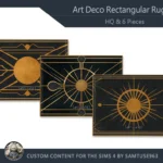 HQ Art Deco Rectangular Dance Rug #1 Samtuse963