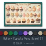 Bakery Cupcake Menu Board #1 Samtuse963