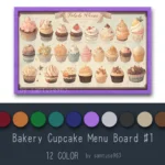Bakery Cupcake Menu Board #1 Samtuse963