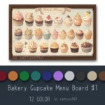 Bakery Cupcake Menu Board #1 Samtuse963
