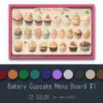 Bakery Cupcake Menu Board #1 Samtuse963