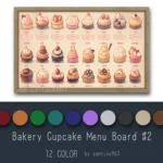 Bakery Cupcake Menu Board #2 Samtuse963