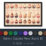 Bakery Cupcake Menu Board #2 Samtuse963