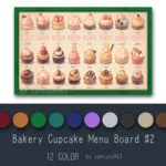 Bakery Cupcake Menu Board #2 Samtuse963
