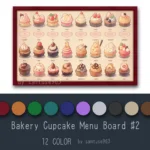 Bakery Cupcake Menu Board #2 Samtuse963