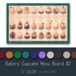 Bakery Cupcake Menu Board #2 Samtuse963