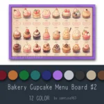 Bakery Cupcake Menu Board #2 Samtuse963