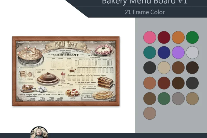 Bakery Menu Board #1 Samtuse963