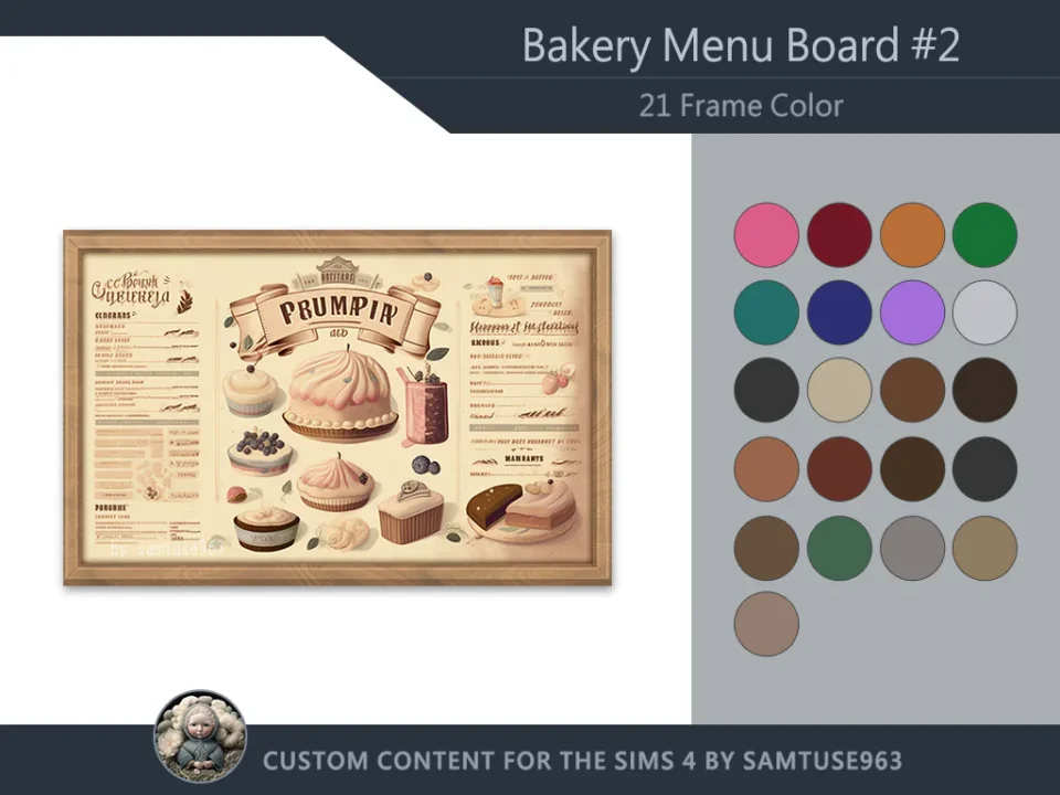 Bakery Menu Board #2 Samtuse963