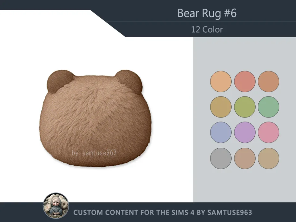 Bear Dance Rug #6 Samtuse963