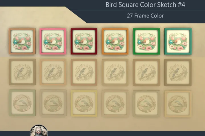Bird Square Color Sketch #4 Samtuse963