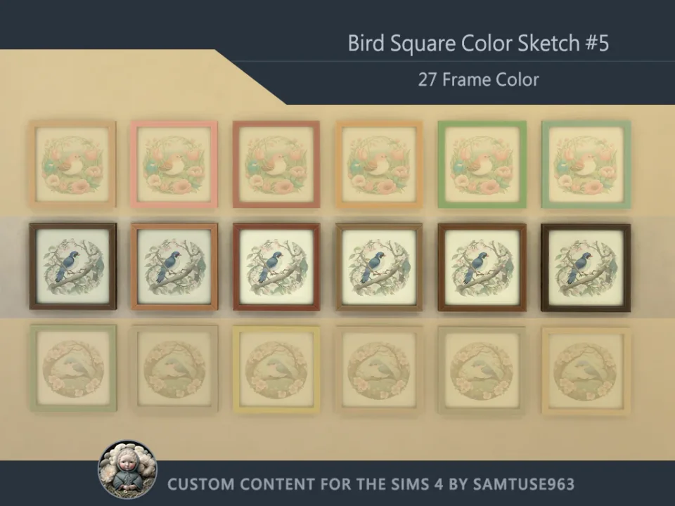 Bird Square Color Sketch #5 Samtuse963