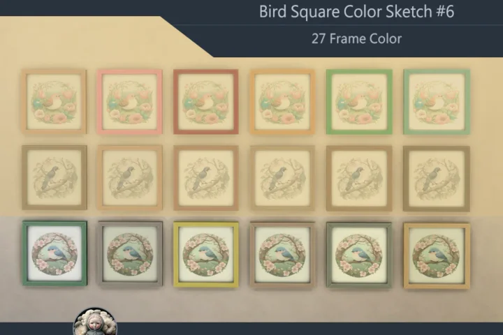 Bird Square Color Sketch #6 Samtuse963