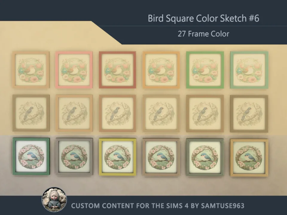 Bird Square Color Sketch #6 Samtuse963