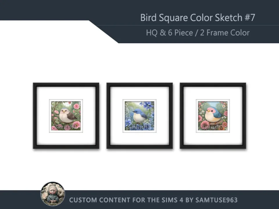 HQ Bird Square Color Sketch #7 Samtuse963