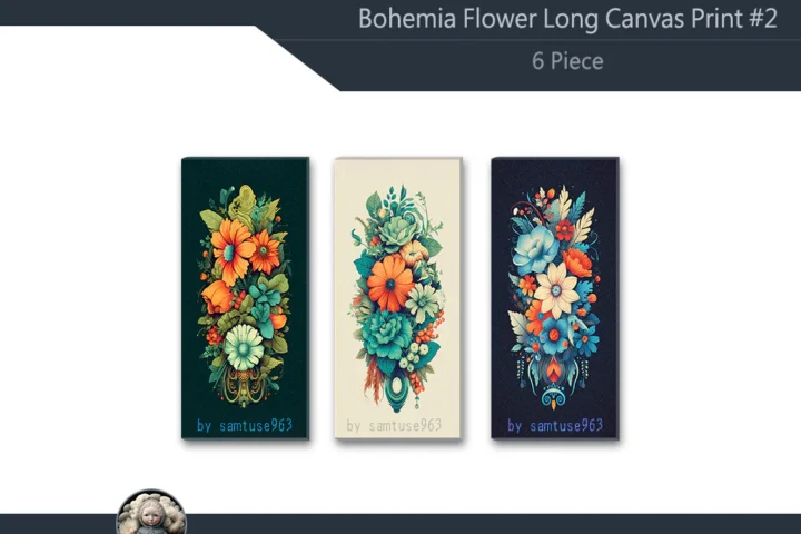 Bohemia Flower Long Canvas Print #2 Sellable Samtuse963